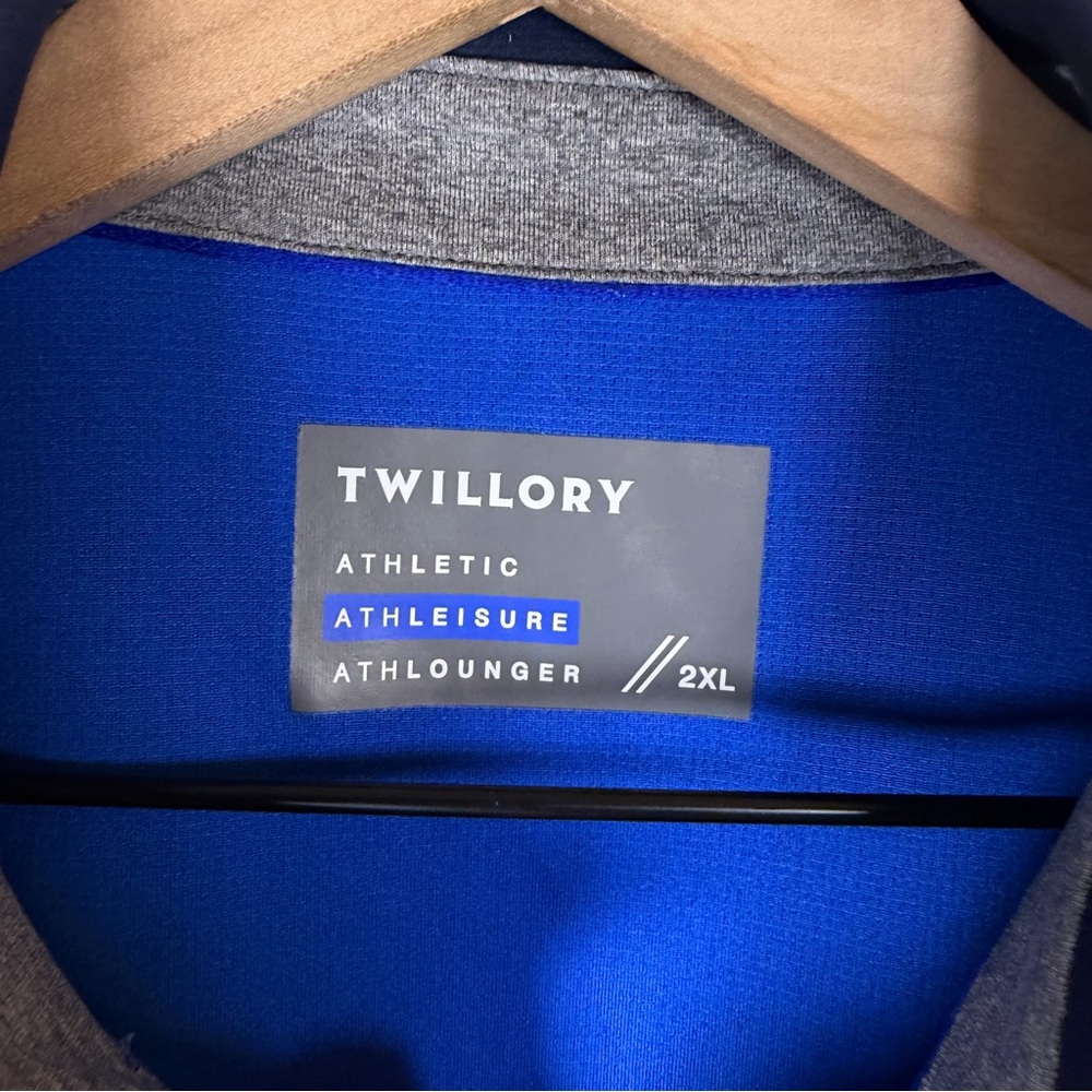 Twillory Athleisure Polo Shirt Blue Size XXL Performance Golf Stretch Preppy - Picture 4 of 6